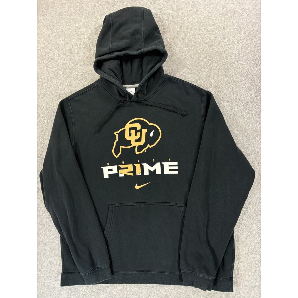 Colorado Buffalos COACH PRIME Nike Hoodie Sweatshirt (Men's XL) Black